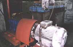 Stávající repasovaný elektromotor s vyváženým rotorem a hydrospojkou